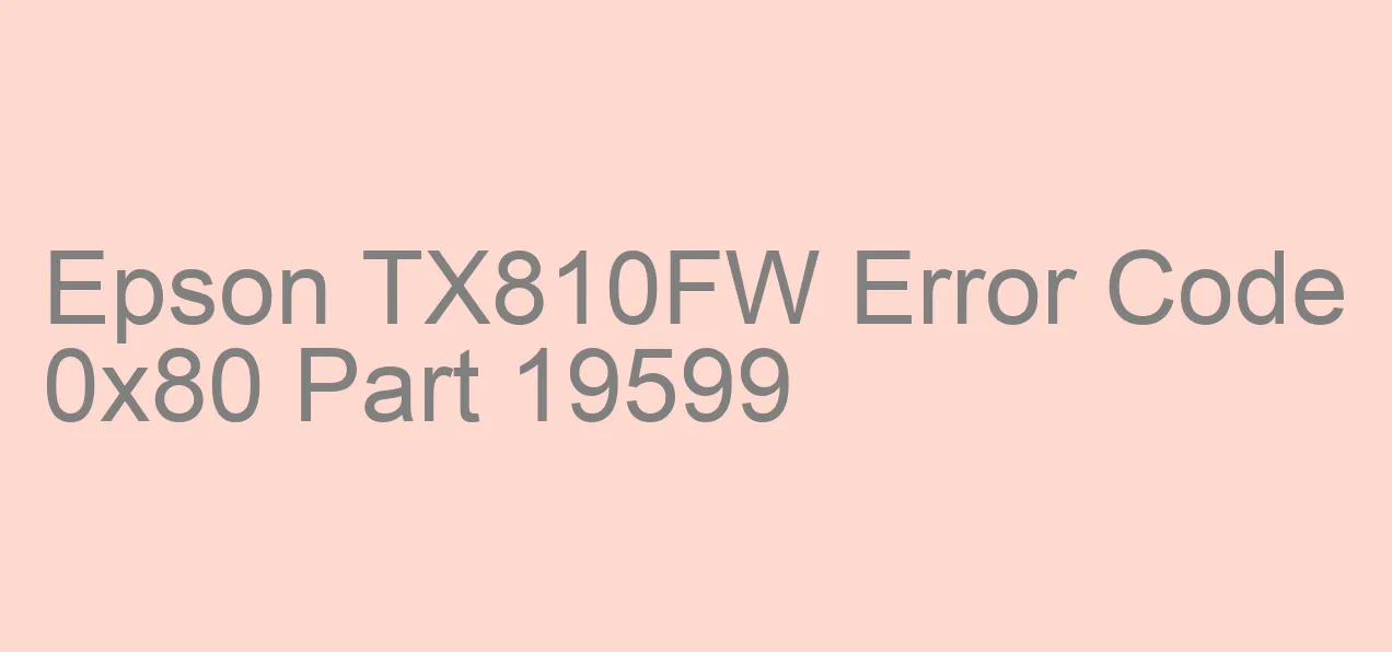 Epson TX810FW Código de error 0x80