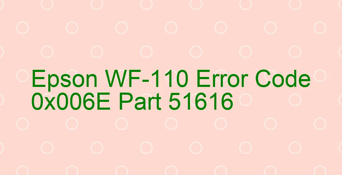 Epson WF-110 Código de error 0x006E