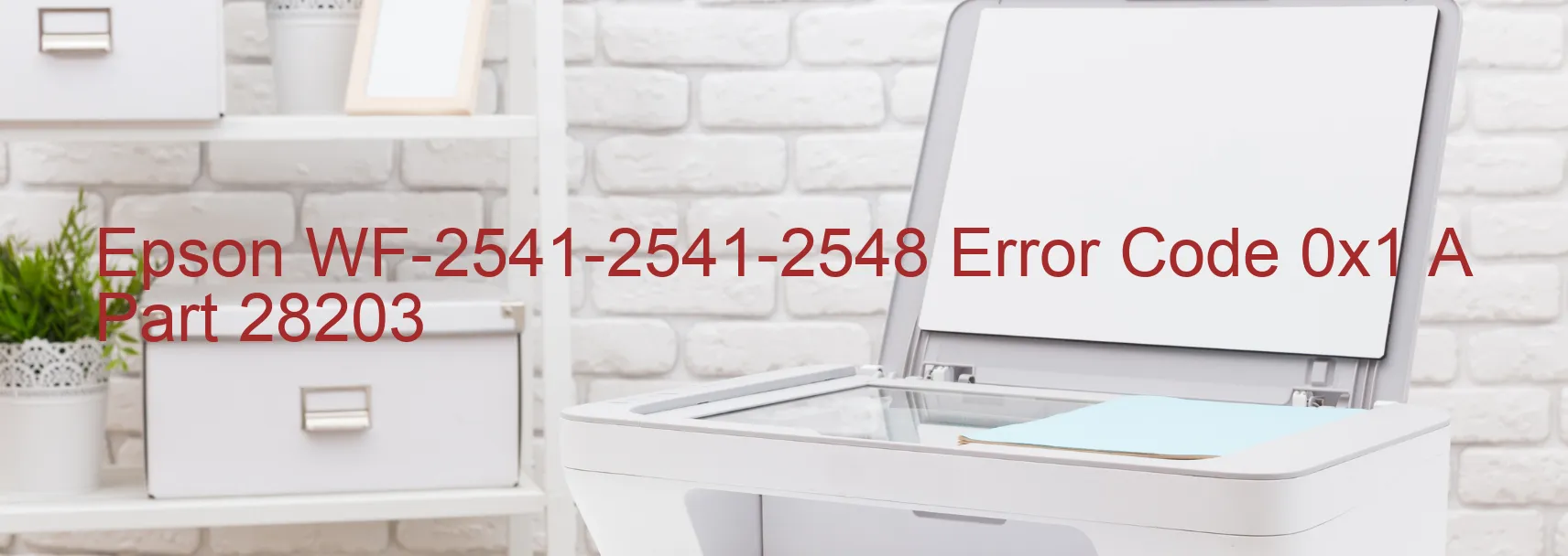 Epson WF-2541-2541-2548 Código de error 0x1 A