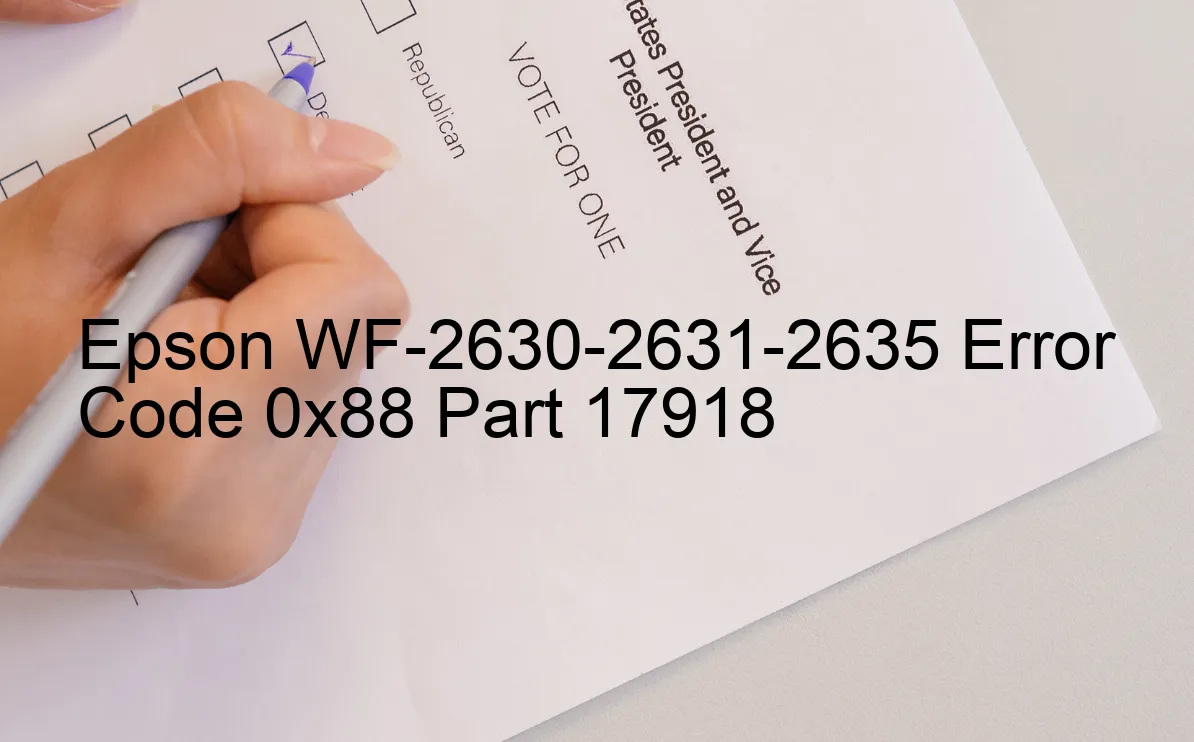 Epson WF-2630-2631-2635 Código de error 0x88