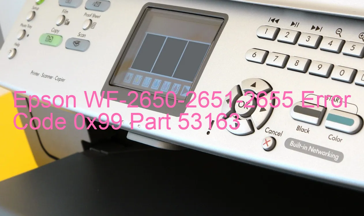 Epson WF-2650-2651-2655 Código de error 0x99