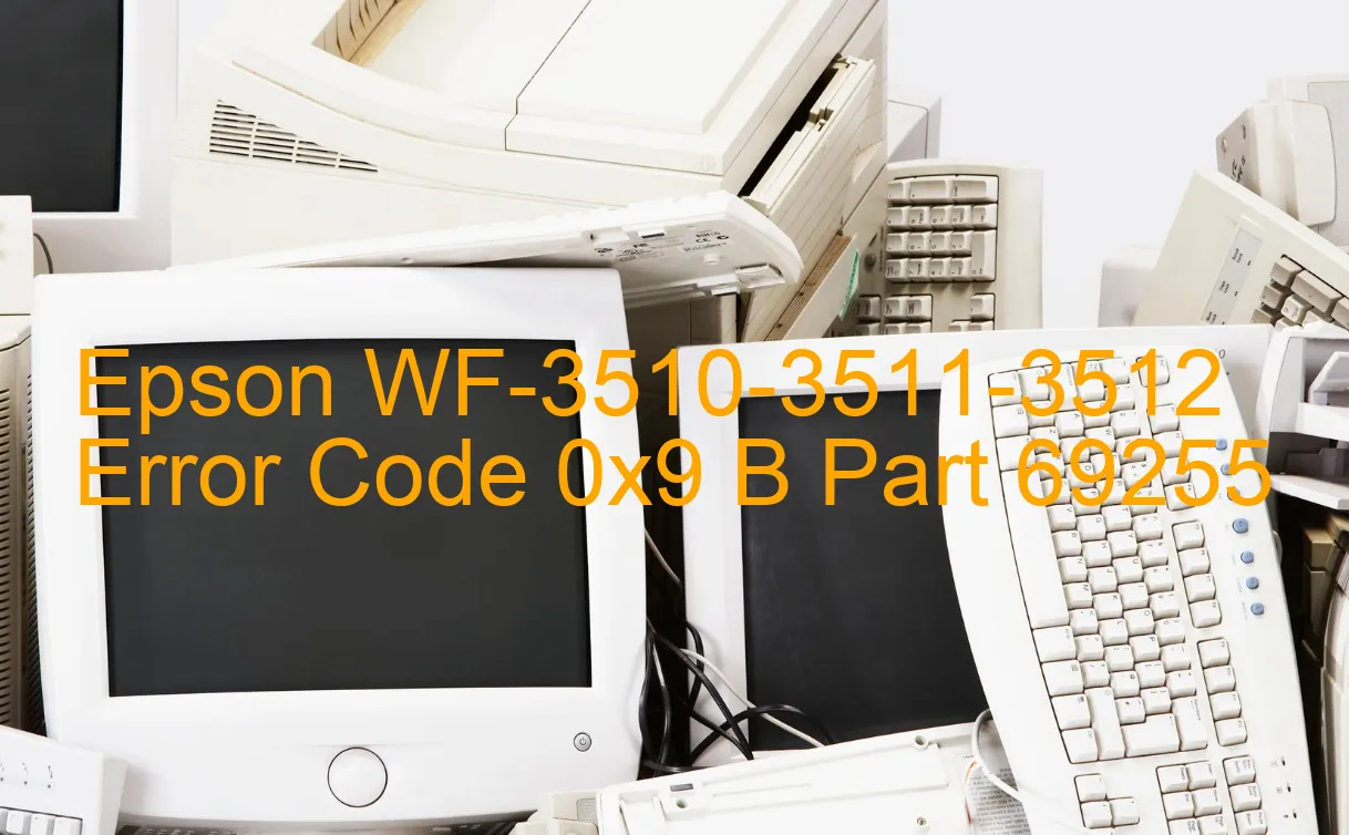 Epson WF-3510-3511-3512 Código de error 0x9 B