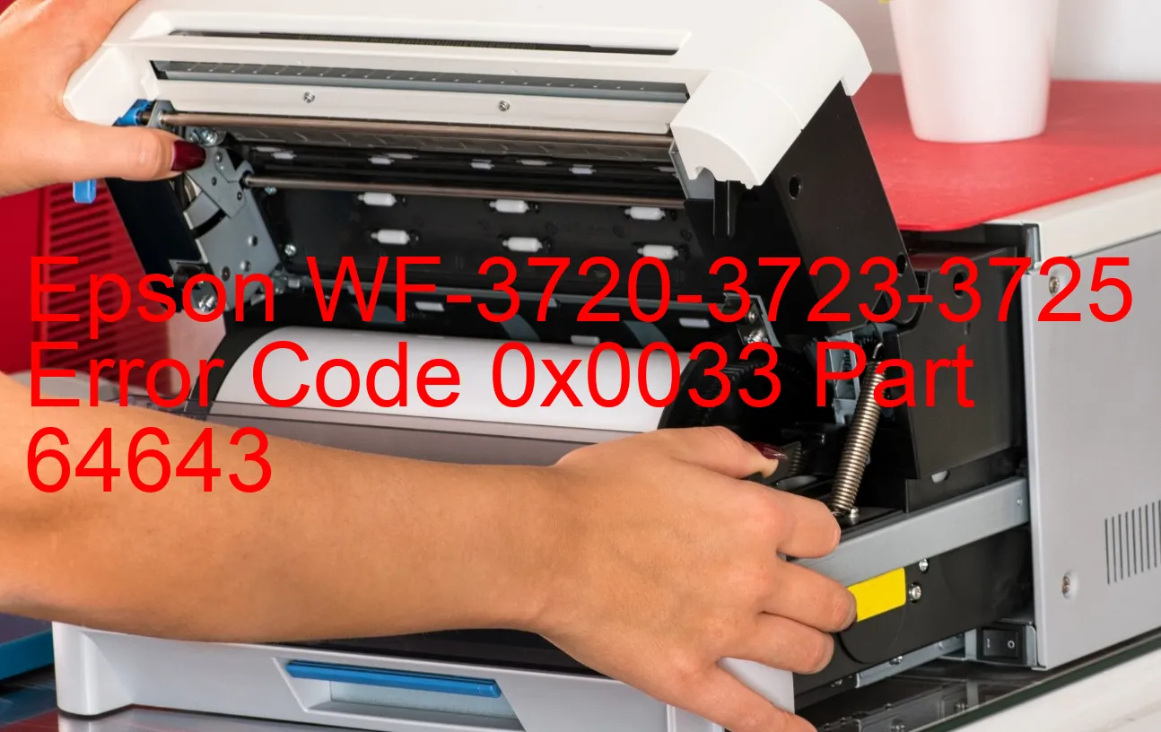 Epson WF-3720-3723-3725 Código de error 0x0033