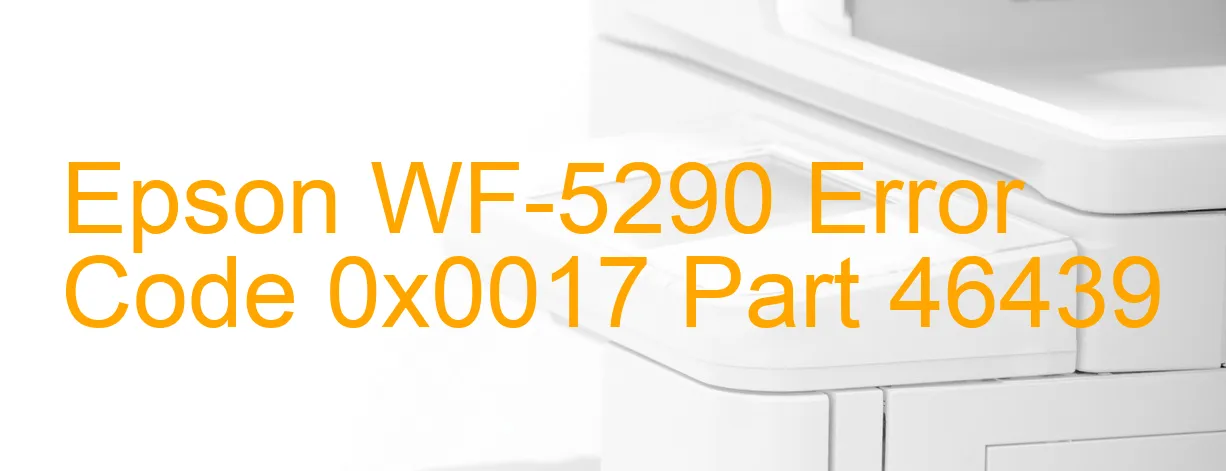 Epson WF-5290 Código de error 0x0017