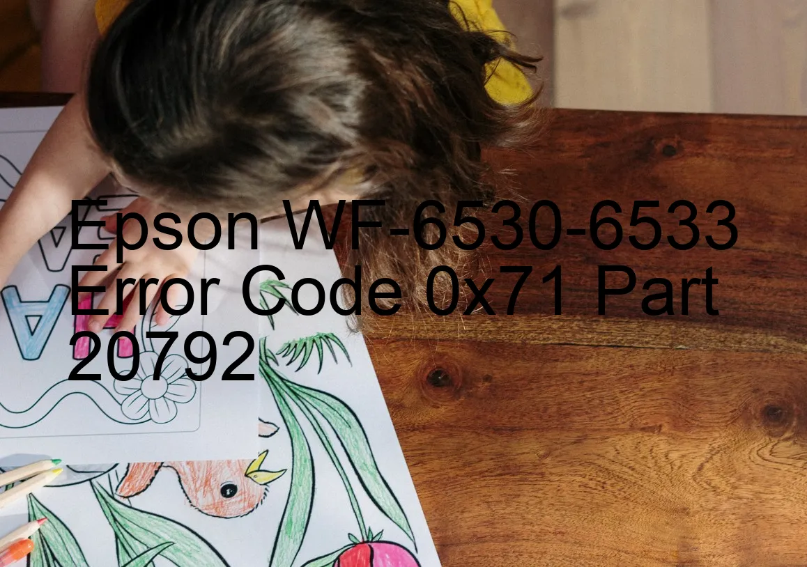 Epson WF-6530-6533 Código de error 0x71