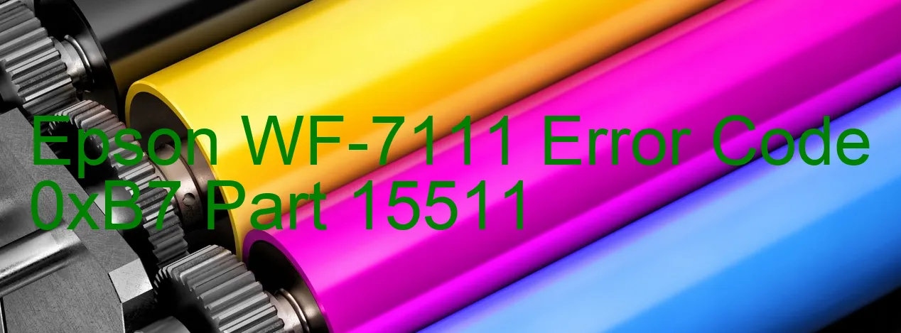 Epson WF-7111 Código de error 0xB7