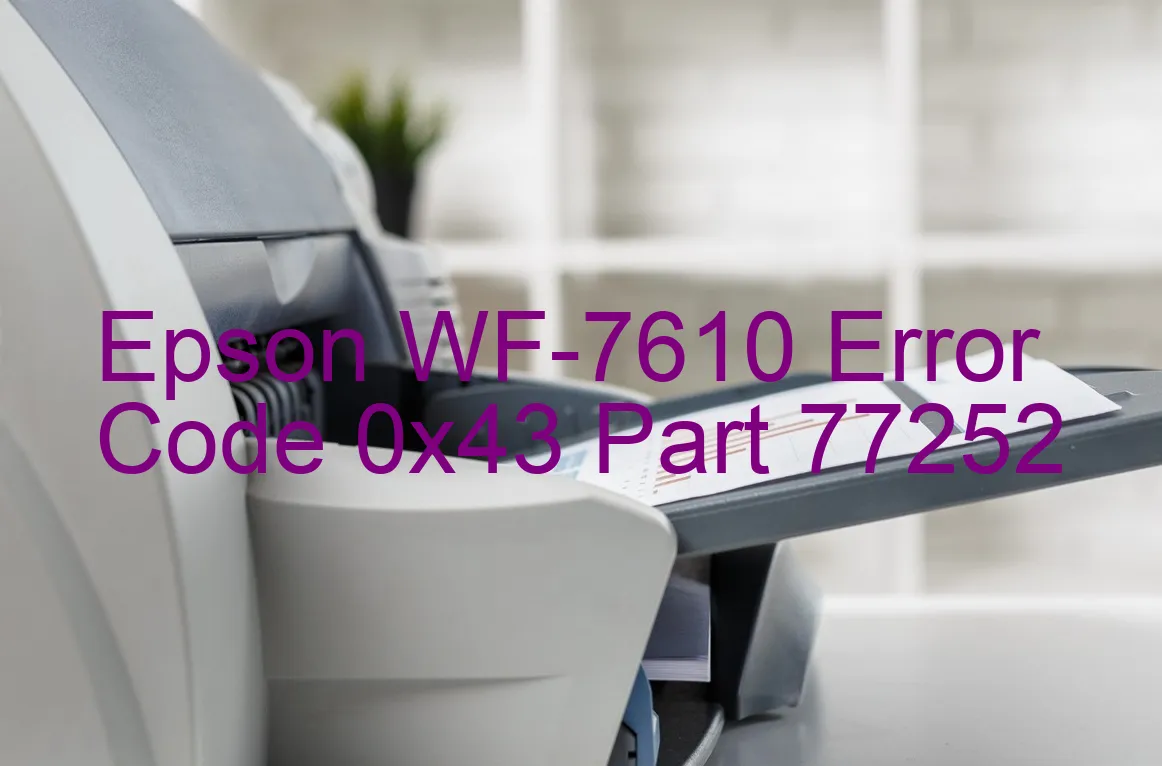 Epson WF-7610 Código de error 0x43