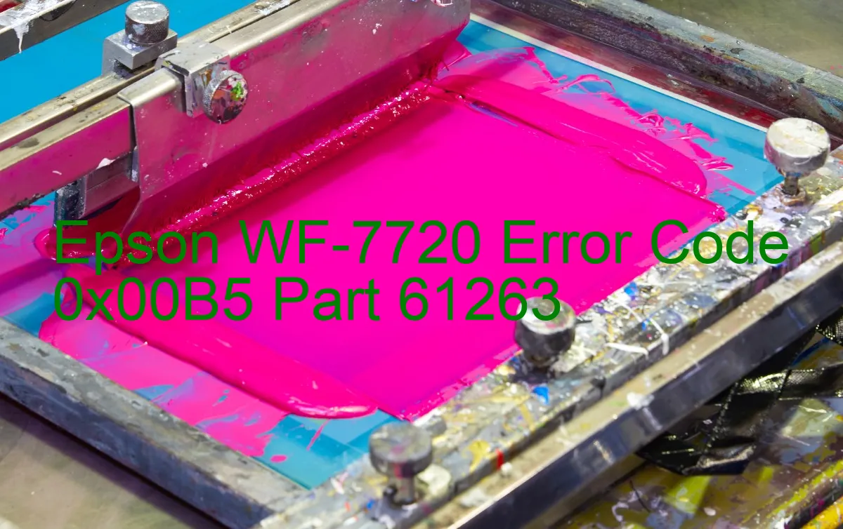 Epson WF-7720 Código de error 0x00B5