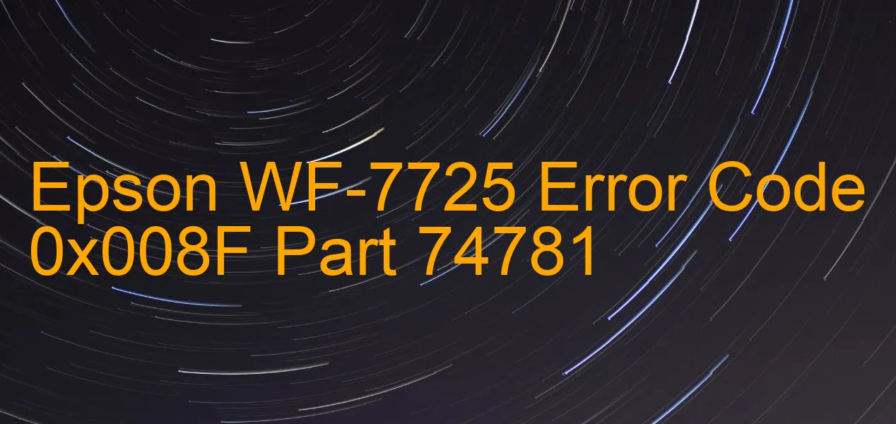 Epson WF-7725 Código de error 0x008F