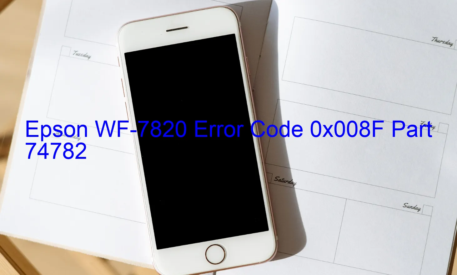 Epson WF-7820 Código de error 0x008F