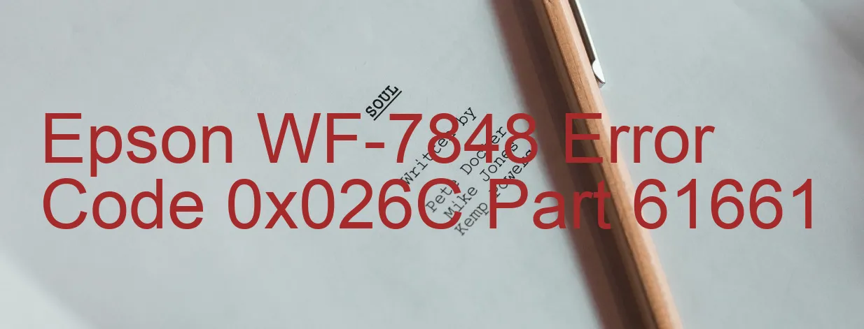 Epson WF-7848 Código de error 0x026C