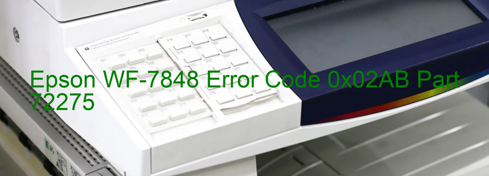 Epson WF-7848 Código de error 0x02AB