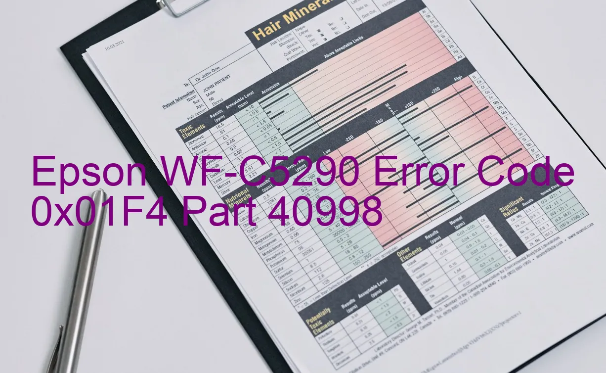 Epson WF-C5290 Código de error 0x01F4