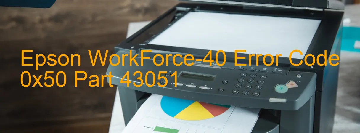 Epson WorkForce-40 Código de error 0x50