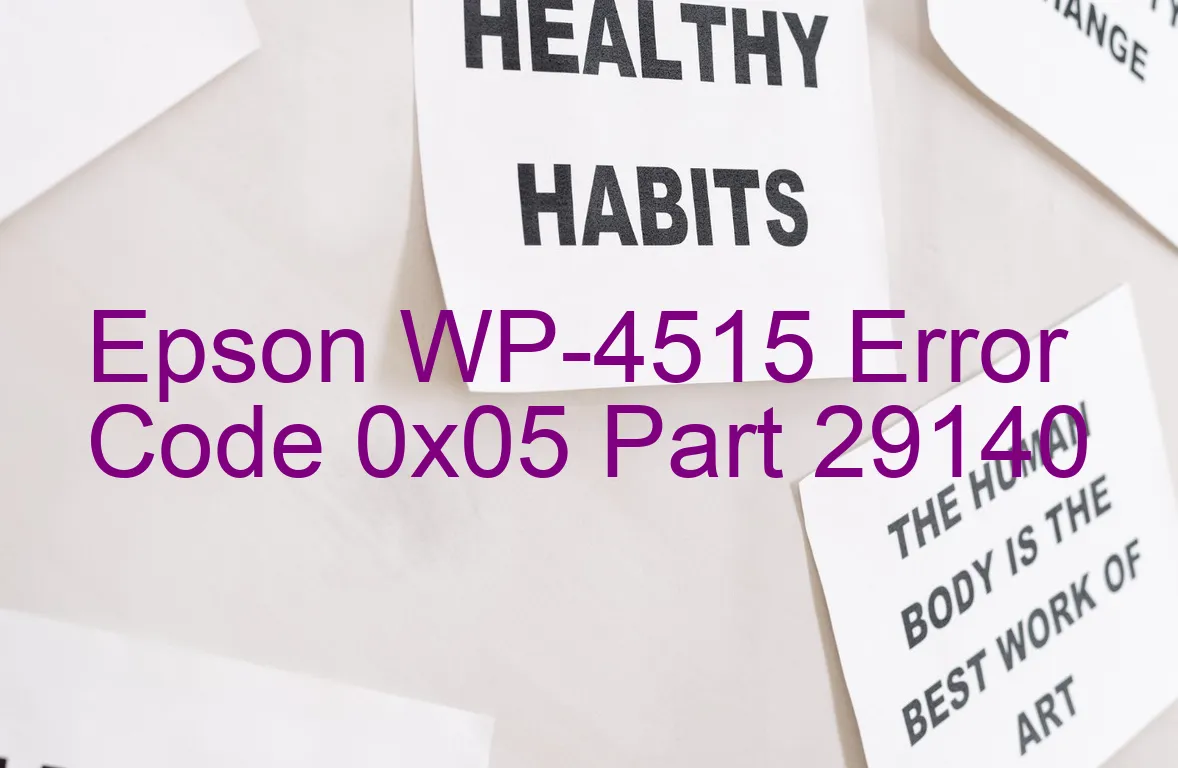 Epson WP-4515 Código de error 0x05