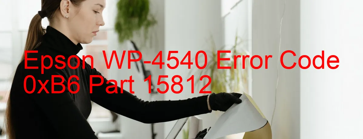 Epson WP-4540 Código de error 0xB6