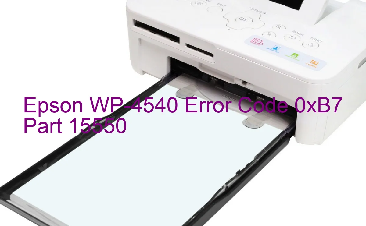 Epson WP-4540 Código de error 0xB7