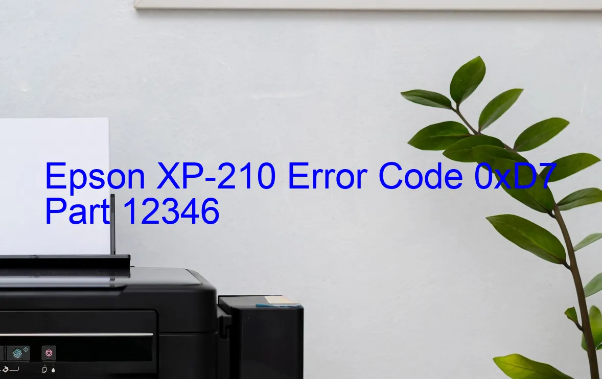 Epson XP-210 Código de error 0xD7