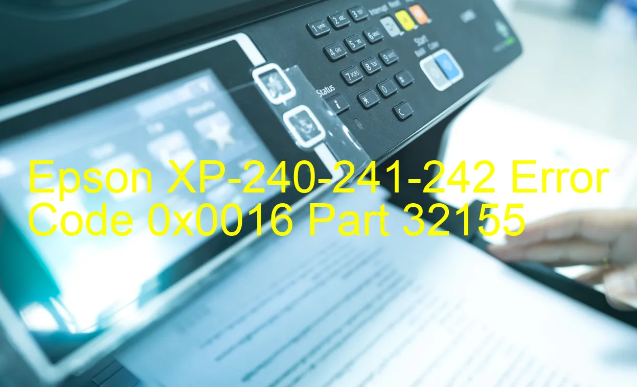 Epson XP-240-241-242 Código de error 0x0016