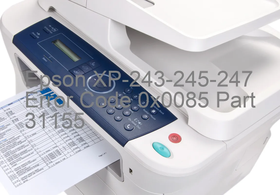 Epson XP-243-245-247 Código de error 0x0085