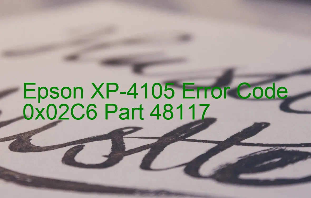 Epson XP-4105 Código de error 0x02C6