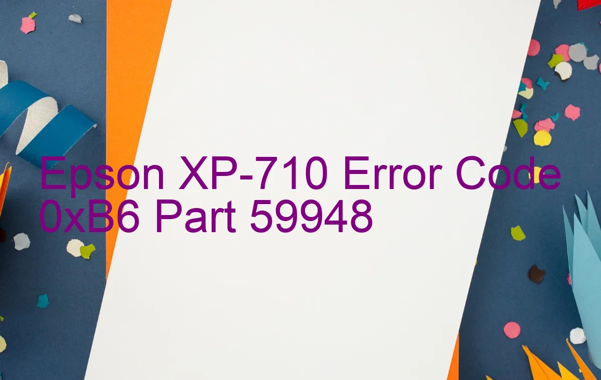 Epson XP-710 Código de error 0xB6