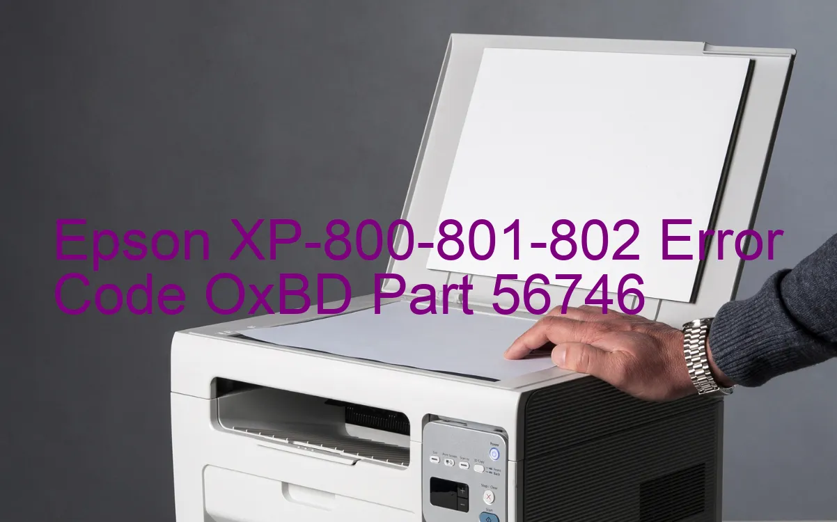 Epson XP-800-801-802 Código de error OxBD