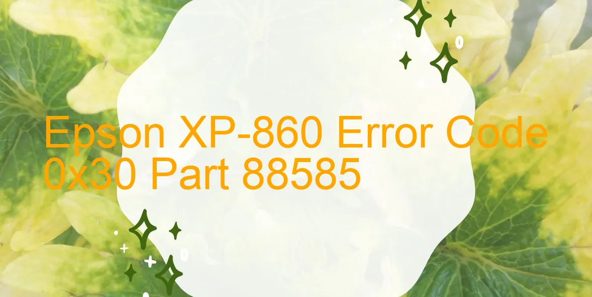 Epson XP-860 Código de error 0x30